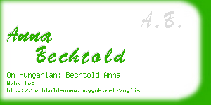 anna bechtold business card